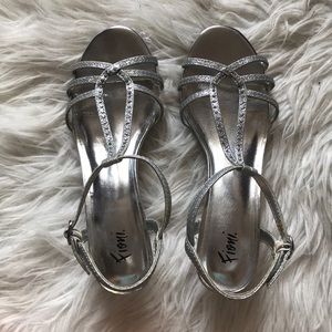 Silver Kitten Heels